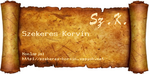 Szekeres Korvin névjegykártya