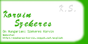 korvin szekeres business card